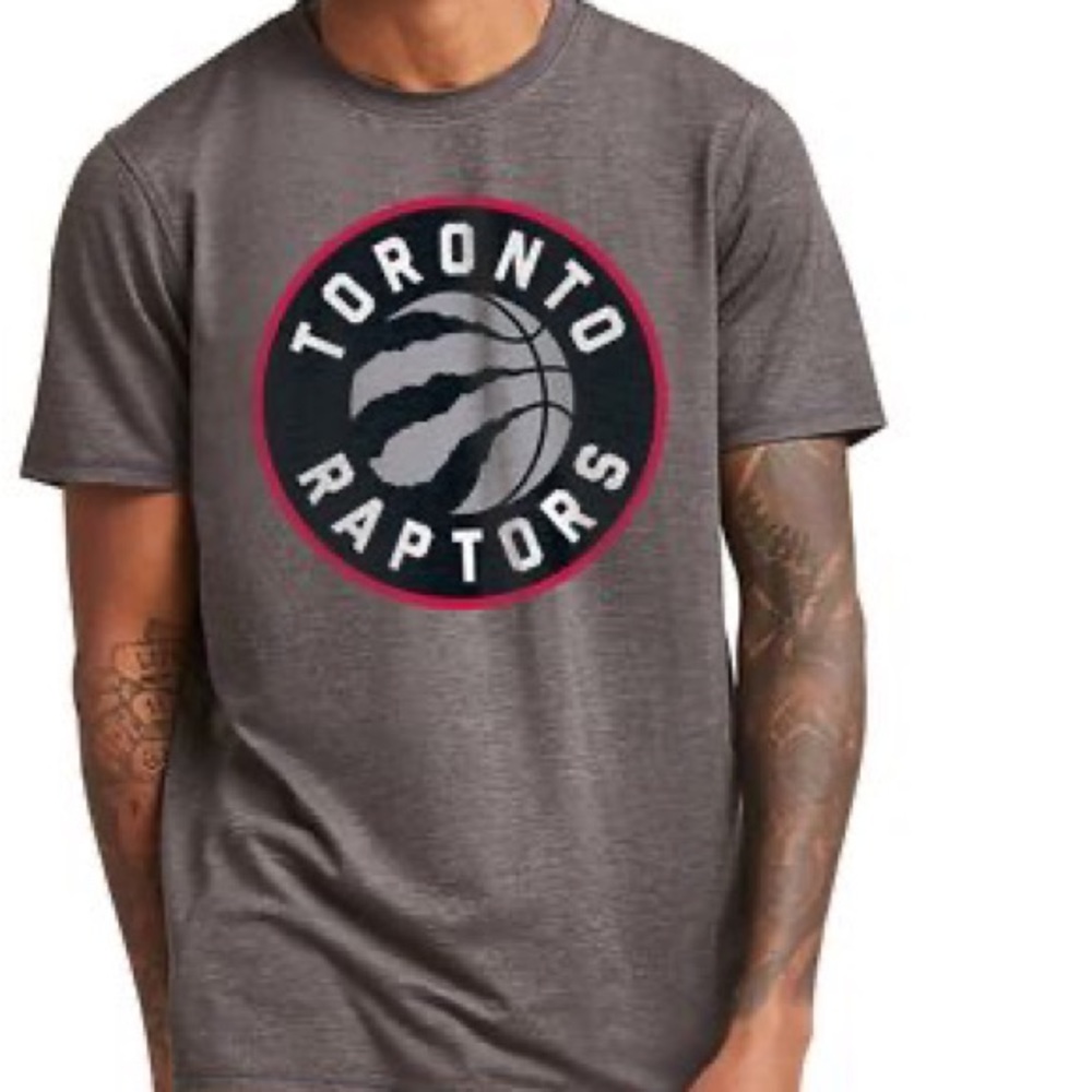 NBA Licensed Toronto Raptors New Logo Men's Grey T-Shirt